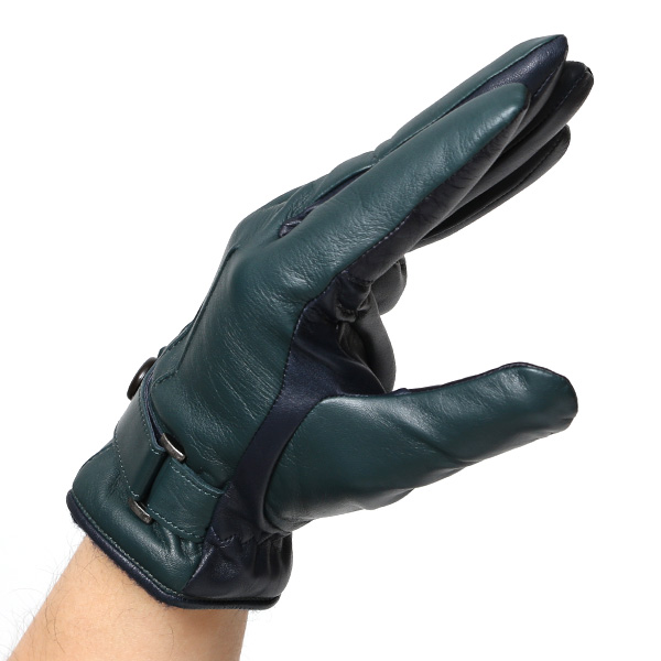 KURODA(クロダ) 仔羊革 高級 紳士 革手袋 三本山 グリーン 緑色 メンズ 男性 フォーマル ビジネス 営業 仕事 スマホ対応 プレゼント ラッピング ギフト クリスマス 誕生日