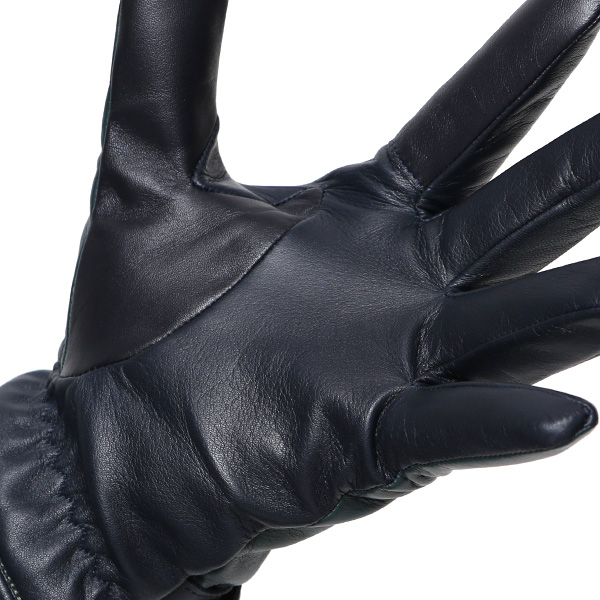 KURODA(クロダ) 仔羊革 高級 紳士 革手袋 三本山 グリーン 緑色 メンズ 男性 フォーマル ビジネス 営業 仕事 スマホ対応 プレゼント ラッピング ギフト クリスマス 誕生日