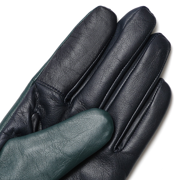 KURODA(クロダ) 仔羊革 高級 紳士 革手袋 三本山 グリーン 緑色 メンズ 男性 フォーマル ビジネス 営業 仕事 スマホ対応 プレゼント ラッピング ギフト クリスマス 誕生日