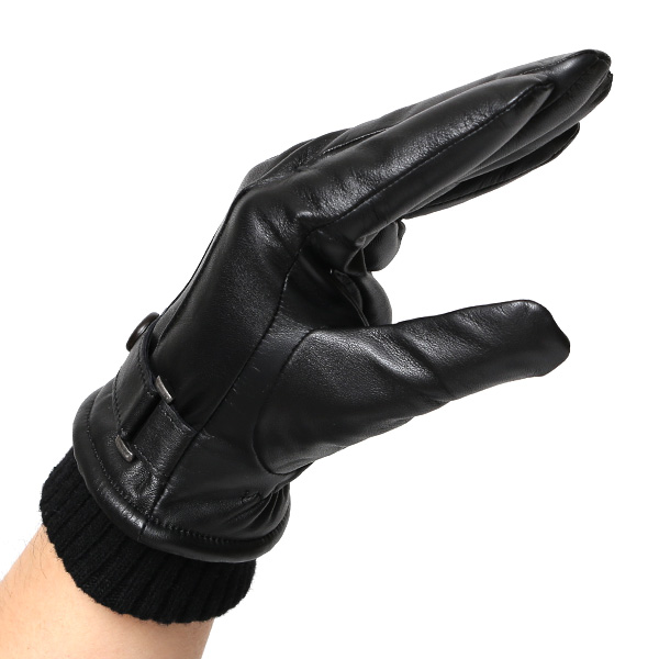  日本製 メンズ 本革 手袋 バイク 暖かい マイクロファイバーボア裏地 ブラック 黒 黒色 スマホ対応 紳士 男性 おしゃれ カジュアル グローブ ギフト プレゼント ラッピング 化粧箱