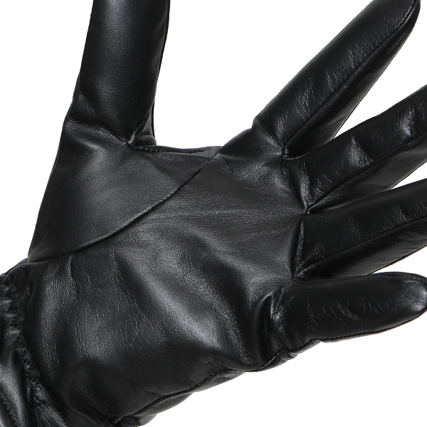  日本製 メンズ 本革 手袋 バイク 暖かい マイクロファイバーボア裏地 ブラック 黒 黒色 スマホ対応 紳士 男性 おしゃれ カジュアル グローブ ギフト プレゼント ラッピング 化粧箱