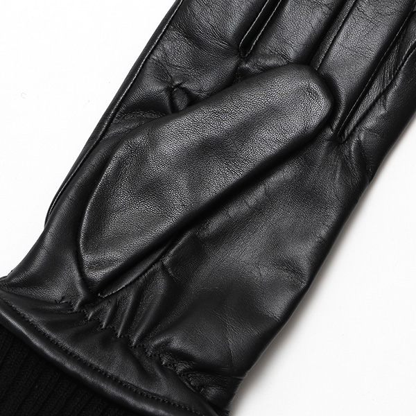  日本製 メンズ 本革 手袋 バイク 暖かい マイクロファイバーボア裏地 ブラック 黒 黒色 スマホ対応 紳士 男性 おしゃれ カジュアル グローブ ギフト プレゼント ラッピング 化粧箱