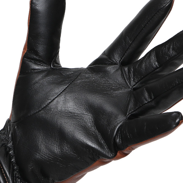  日本製 メンズ 本革 手袋 バイク 暖かい マイクロファイバーボア裏地 キャメル ブラウン 茶 茶色 スマホ対応 紳士 男性 おしゃれ カジュアル グローブ ギフト プレゼント ラッピング 化粧箱