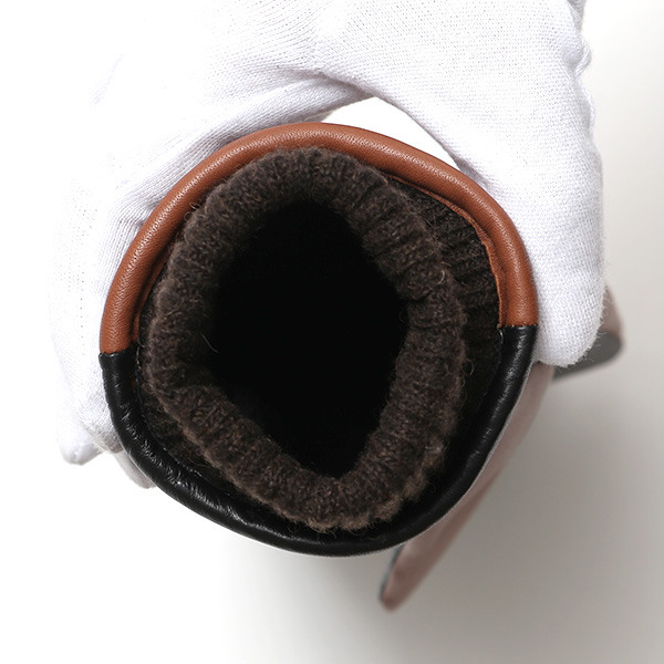  日本製 メンズ 本革 手袋 バイク 暖かい マイクロファイバーボア裏地 キャメル ブラウン 茶 茶色 スマホ対応 紳士 男性 おしゃれ カジュアル グローブ ギフト プレゼント ラッピング 化粧箱