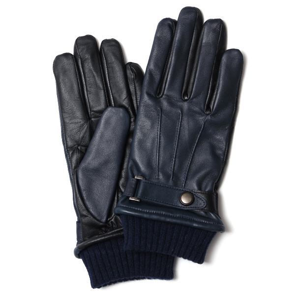KURODA(クロダ) 羊革(ラムスキン) メンズ 手袋 ネイビー