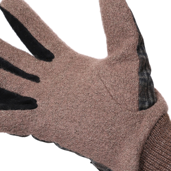  KURODA(クロダ) イタリア製スーツ生地 マイクロファイバーボア裏地 メンズ 手袋 ブラウン 茶 茶色 スマホ タッチパネル 操作可能 チクチクしない 履き心地 柔らかい オシャレ プレゼント ギフト 化粧箱