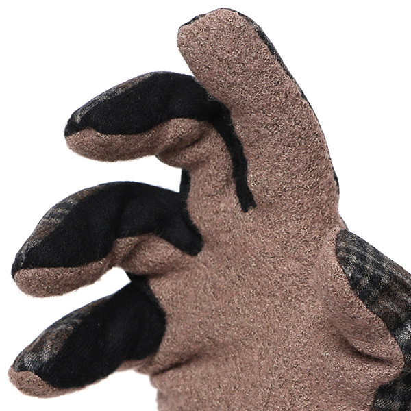  KURODA(クロダ) イタリア製スーツ生地 マイクロファイバーボア裏地 メンズ 手袋 ブラウン 茶 茶色 スマホ タッチパネル 操作可能 チクチクしない 履き心地 柔らかい オシャレ プレゼント ギフト 化粧箱