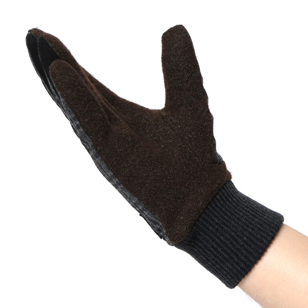  KURODA(クロダ) イタリア製スーツ生地 マイクロファイバーボア裏地 メンズ 手袋 グレー グレイ 灰色 スマホ タッチパネル 操作可能 チクチクしない 履き心地 柔らかい オシャレ プレゼント ギフト 化粧箱