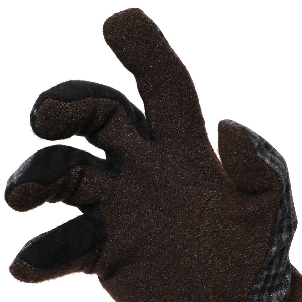  KURODA(クロダ) イタリア製スーツ生地 マイクロファイバーボア裏地 メンズ 手袋 グレー グレイ 灰色 スマホ タッチパネル 操作可能 チクチクしない 履き心地 柔らかい オシャレ プレゼント ギフト 化粧箱