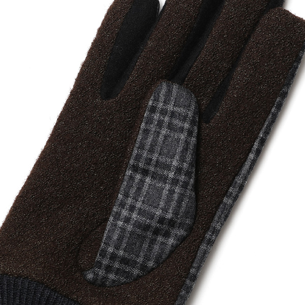  KURODA(クロダ) イタリア製スーツ生地 マイクロファイバーボア裏地 メンズ 手袋 グレー グレイ 灰色 スマホ タッチパネル 操作可能 チクチクしない 履き心地 柔らかい オシャレ プレゼント ギフト 化粧箱