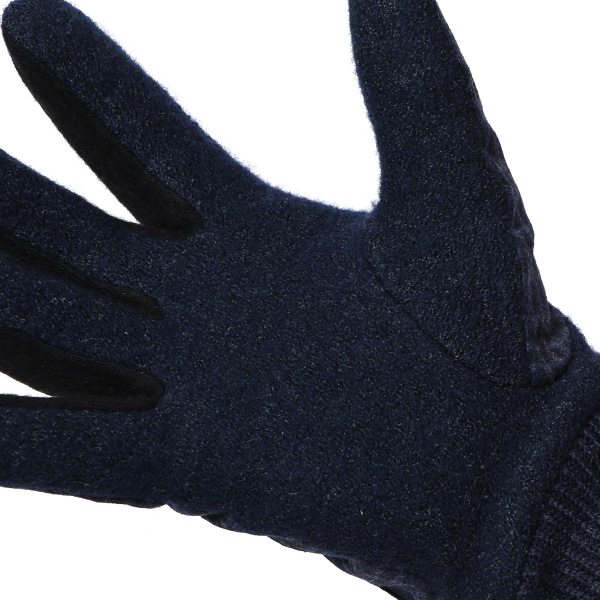  KURODA(クロダ) イタリア製スーツ生地 マイクロファイバーボア裏地 メンズ 手袋 ブルー ネイビー 青色 スマホ タッチパネル 操作可能 チクチクしない 履き心地 柔らかい オシャレ プレゼント ギフト 化粧箱
