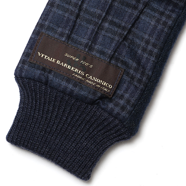  KURODA(クロダ) イタリア製スーツ生地 マイクロファイバーボア裏地 メンズ 手袋 ブルー ネイビー 青色 スマホ タッチパネル 操作可能 チクチクしない 履き心地 柔らかい オシャレ プレゼント ギフト 化粧箱