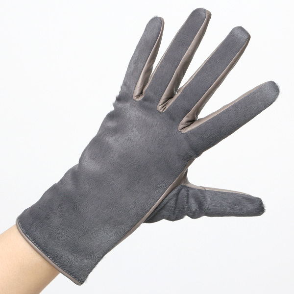  日本製 高級 女性 革手袋 カシミア 100% ハラコ 仔羊革 グレー グレイ 灰色 婦人 レディース 牛革 フォーマル カジュアル 営業 仕事 ギフト プレゼント ラッピング ブランド 化粧箱付き