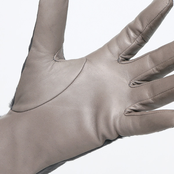  日本製 高級 女性 革手袋 カシミア 100% ハラコ 仔羊革 グレー グレイ 灰色 婦人 レディース 牛革 フォーマル カジュアル 営業 仕事 ギフト プレゼント ラッピング ブランド 化粧箱付き