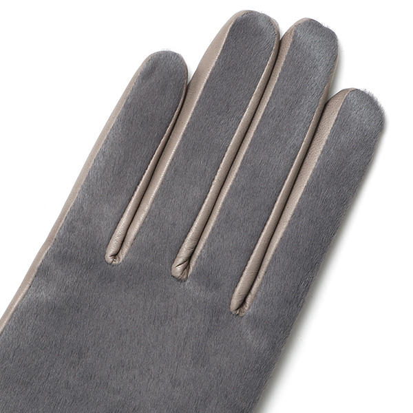  日本製 高級 女性 革手袋 カシミア 100% ハラコ 仔羊革 グレー グレイ 灰色 婦人 レディース 牛革 フォーマル カジュアル 営業 仕事 ギフト プレゼント ラッピング ブランド 化粧箱付き