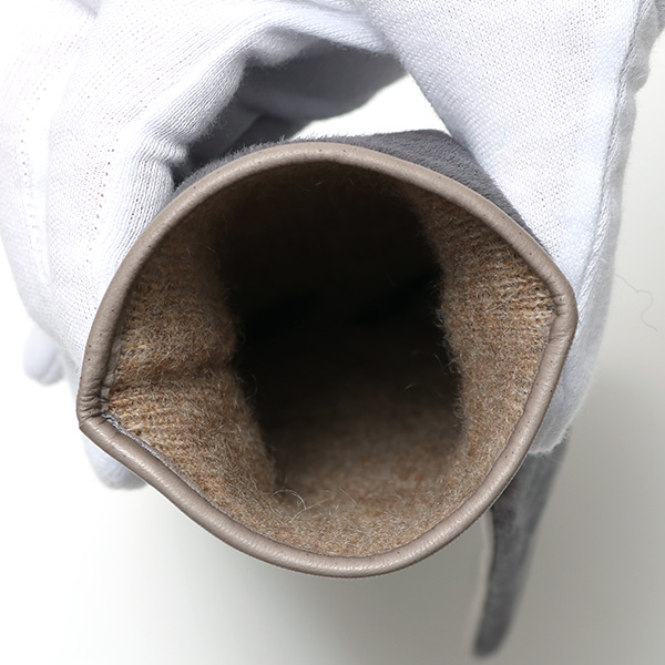  日本製 高級 女性 革手袋 カシミア 100% ハラコ 仔羊革 グレー グレイ 灰色 婦人 レディース 牛革 フォーマル カジュアル 営業 仕事 ギフト プレゼント ラッピング ブランド 化粧箱付き