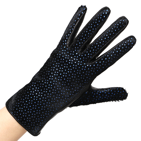  KURODA(クロダ) 高級 レディース 手袋 カシミア ハラコ 仔羊革 ブラック 黒 黒色 女性 婦人 上質 高品質 オシャレ 日本 ブランド 本革 国産 ブランド カシミヤ