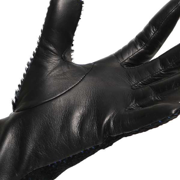  KURODA(クロダ) 高級 レディース 手袋 カシミア ハラコ 仔羊革 ブラック 黒 黒色 女性 婦人 上質 高品質 オシャレ 日本 ブランド 本革 国産 ブランド カシミヤ