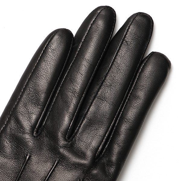  日本製 仔羊革 レディース 高級 三本山 カシミヤ 手袋 ブラック 黒 黒色 本革 婦人 女性 グローブ ビジネス フォーマル 営業 仕事 スーツ プレゼント ギフト KURODA(クロダ) 