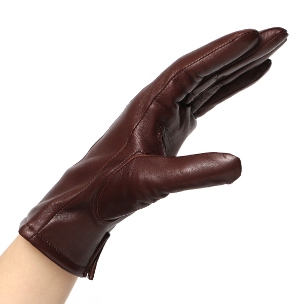  日本製 仔羊革 レディース 高級 三本山 カシミヤ 手袋 ブラウン 茶 茶色 本革 婦人 女性 グローブ ビジネス フォーマル 営業 仕事 スーツ プレゼント ギフト KURODA(クロダ) 