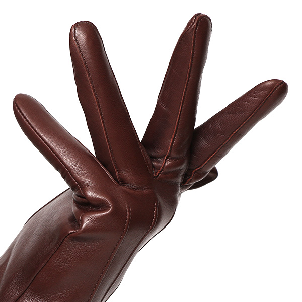  日本製 仔羊革 レディース 高級 三本山 カシミヤ 手袋 ブラウン 茶 茶色 本革 婦人 女性 グローブ ビジネス フォーマル 営業 仕事 スーツ プレゼント ギフト KURODA(クロダ) 