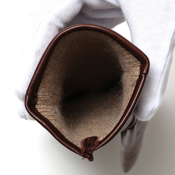  日本製 仔羊革 レディース 高級 三本山 カシミヤ 手袋 ブラウン 茶 茶色 本革 婦人 女性 グローブ ビジネス フォーマル 営業 仕事 スーツ プレゼント ギフト KURODA(クロダ) 