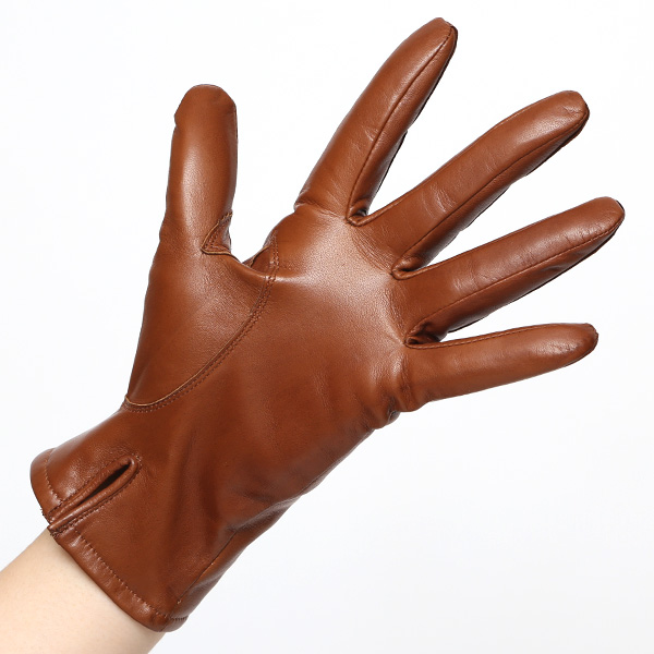  日本製 仔羊革 レディース 高級 三本山 カシミヤ 手袋 キャメル ブラウン 茶 茶色 本革 婦人 女性 グローブ ビジネス フォーマル 営業 仕事 スーツ プレゼント ギフト KURODA(クロダ) 