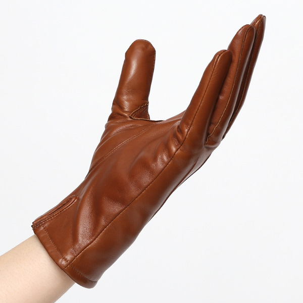  日本製 仔羊革 レディース 高級 三本山 カシミヤ 手袋 キャメル ブラウン 茶 茶色 本革 婦人 女性 グローブ ビジネス フォーマル 営業 仕事 スーツ プレゼント ギフト KURODA(クロダ) 