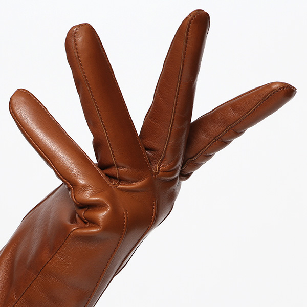  日本製 仔羊革 レディース 高級 三本山 カシミヤ 手袋 キャメル ブラウン 茶 茶色 本革 婦人 女性 グローブ ビジネス フォーマル 営業 仕事 スーツ プレゼント ギフト KURODA(クロダ) 