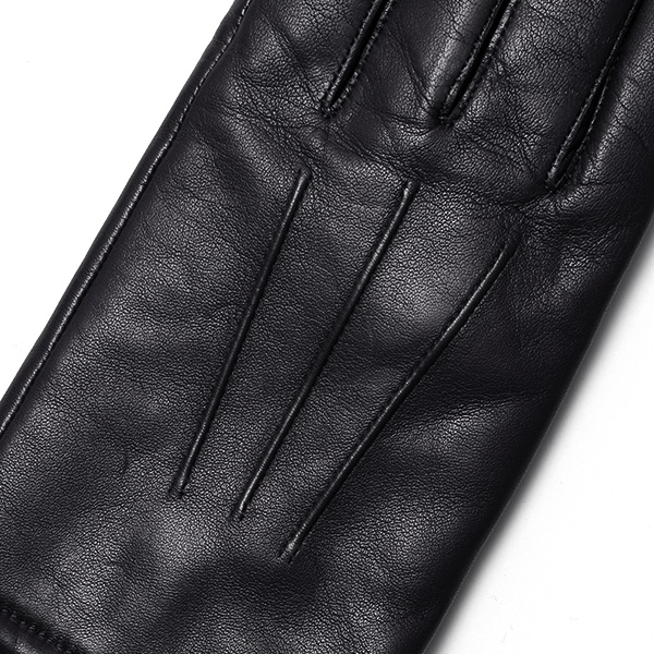  KURODA(クロダ) イタリア製 仔羊革 紳士 カシミヤ100％ 手袋 ブラック 黒 黒色 男性 メンズ 腕時計可 営業 仕事 ビジネス フォーマル ギフト プレゼント 化粧箱付き ラッピング対応