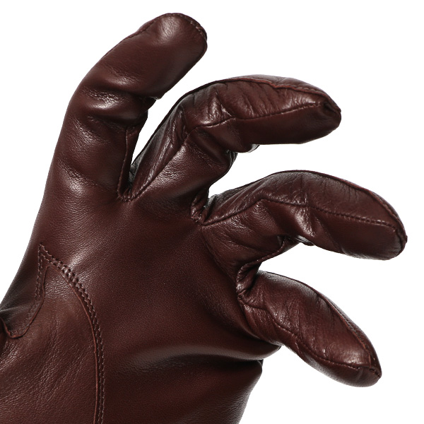 KURODA(クロダ) イタリア製 仔羊革 紳士 カシミヤ100% 手袋 ブラウン 茶 茶色 男性 メンズ 腕時計可 営業 仕事 ビジネス フォーマル ギフト プレゼント 化粧箱付き ラッピング対応