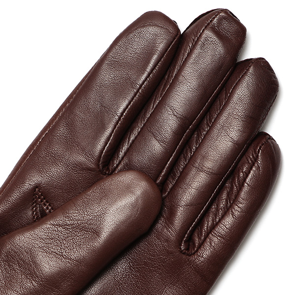 KURODA(クロダ) イタリア製 仔羊革 紳士 カシミヤ100% 手袋 ブラウン 茶 茶色 男性 メンズ 腕時計可 営業 仕事 ビジネス フォーマル ギフト プレゼント 化粧箱付き ラッピング対応