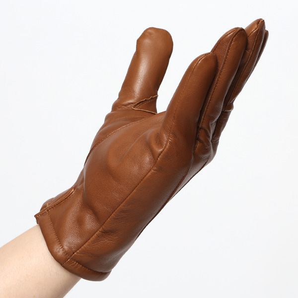 KURODA(クロダ) イタリア製 仔羊革 紳士 カシミヤ100% 手袋 キャメル ブラウン 茶 茶色 男性 メンズ 腕時計可 営業 仕事 ビジネス フォーマル ギフト プレゼント 化粧箱付き ラッピング対応