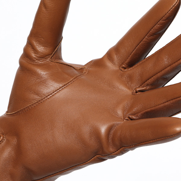 KURODA(クロダ) イタリア製 仔羊革 紳士 カシミヤ100% 手袋 キャメル ブラウン 茶 茶色 男性 メンズ 腕時計可 営業 仕事 ビジネス フォーマル ギフト プレゼント 化粧箱付き ラッピング対応