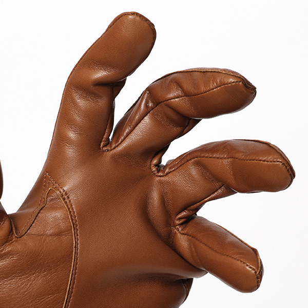 KURODA(クロダ) イタリア製 仔羊革 紳士 カシミヤ100% 手袋 キャメル ブラウン 茶 茶色 男性 メンズ 腕時計可 営業 仕事 ビジネス フォーマル ギフト プレゼント 化粧箱付き ラッピング対応