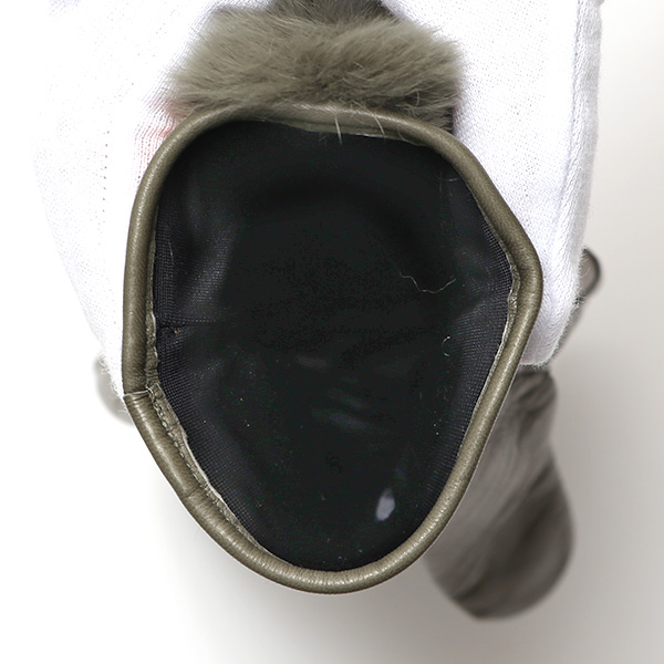  KURODA(クロダ) 高級 日本製 婦人 レッキスラビットファー 手袋 グリーン 緑色 イタリア製仔羊革 手袋専門ブランド ファッション おしゃれ グローブ 大人