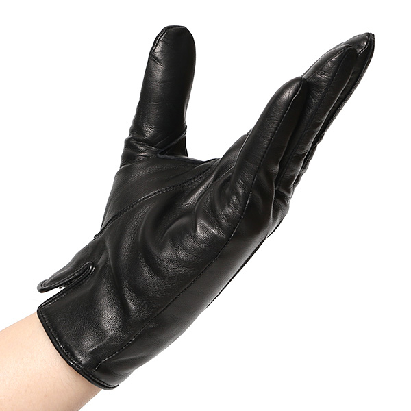 日本製 高級 本革 メンズ 三本山 手袋 ブラック 黒 黒色 イタリア製仔羊革 男性 紳士 ビジネス フォーマル ギフト プレゼント 化粧箱付き ラッピング対応 KURODA(クロダ)