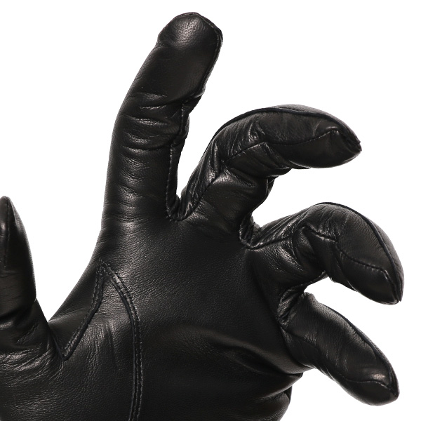  日本製 高級 本革 メンズ 三本山 手袋 ブラック 黒 黒色 イタリア製仔羊革 男性 紳士 ビジネス フォーマル ギフト プレゼント 化粧箱付き ラッピング対応 KURODA(クロダ)