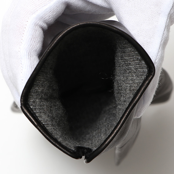  日本製 高級 本革 メンズ 三本山 手袋 ブラック 黒 黒色 イタリア製仔羊革 男性 紳士 ビジネス フォーマル ギフト プレゼント 化粧箱付き ラッピング対応 KURODA(クロダ)