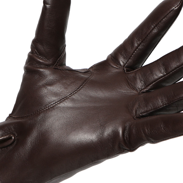  日本製 高級 本革 メンズ 三本山 手袋 ダークブラウン ブラウン 茶 茶色 イタリア製仔羊革 男性 紳士 ビジネス フォーマル ギフト プレゼント 化粧箱付き ラッピング対応 KURODA(クロダ)
