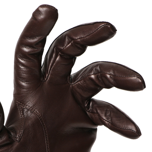  日本製 高級 本革 メンズ 三本山 手袋 ダークブラウン ブラウン 茶 茶色 イタリア製仔羊革 男性 紳士 ビジネス フォーマル ギフト プレゼント 化粧箱付き ラッピング対応 KURODA(クロダ)