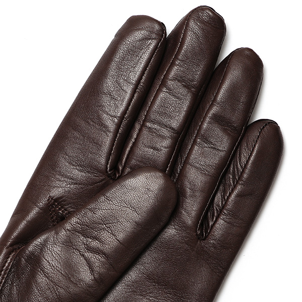  日本製 高級 本革 メンズ 三本山 手袋 ダークブラウン ブラウン 茶 茶色 イタリア製仔羊革 男性 紳士 ビジネス フォーマル ギフト プレゼント 化粧箱付き ラッピング対応 KURODA(クロダ)