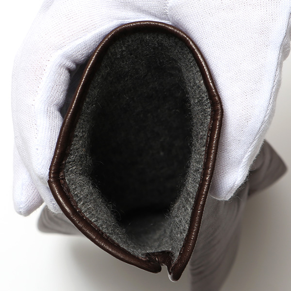  日本製 高級 本革 メンズ 三本山 手袋 ダークブラウン ブラウン 茶 茶色 イタリア製仔羊革 男性 紳士 ビジネス フォーマル ギフト プレゼント 化粧箱付き ラッピング対応 KURODA(クロダ)