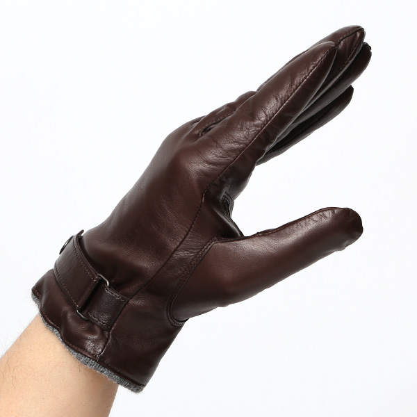  KURODA(クロダ) 日本製 仔羊革 メンズ 手袋 ダークブラウン ブラウン 茶 茶色 本革 男性 紳士 グローブ 営業 仕事 スーツ フォーマル ビジネス ギフト 化粧箱付き ラッピング対応