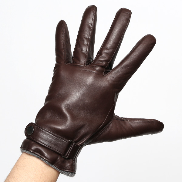  KURODA(クロダ) 日本製 仔羊革 メンズ 手袋 ダークブラウン ブラウン 茶 茶色 本革 男性 紳士 グローブ 営業 仕事 スーツ フォーマル ビジネス ギフト 化粧箱付き ラッピング対応