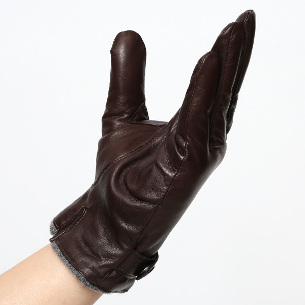  KURODA(クロダ) 日本製 仔羊革 メンズ 手袋 ダークブラウン ブラウン 茶 茶色 本革 男性 紳士 グローブ 営業 仕事 スーツ フォーマル ビジネス ギフト 化粧箱付き ラッピング対応