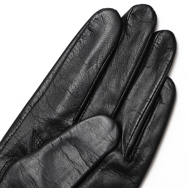  KURODA(クロダ) ラビットファー レディース 本革 手袋 ブラック 黒 黒色 女性 婦人 天然 ファー付き グローブ おしゃれ 高級 皮 てぶくろ 日本メーカー ブランド