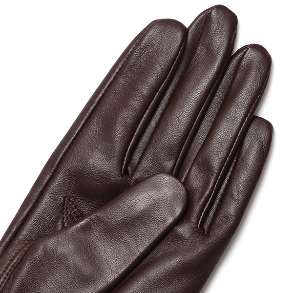  KURODA(クロダ) ラビットファー レディース 本革 手袋 ブラウン 茶 茶色 女性 婦人 天然 ファー付き グローブ おしゃれ 高級 皮 てぶくろ 日本メーカー ブランド