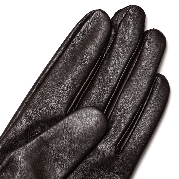  KURODA(クロダ) ラビットファー レディース 本革 手袋 ダークブラウン ブラウン 茶 茶色 女性 婦人 天然 ファー付き グローブ おしゃれ 高級 皮 てぶくろ 日本メーカー ブランド