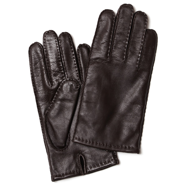 KURODA(クロダ) 羊革(ラムスキン) メンズ 手袋 ダークブラウン